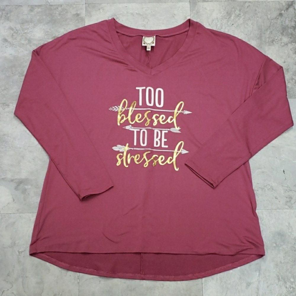 #10270-6 Women's Long Sleeve,mauve pink,2X